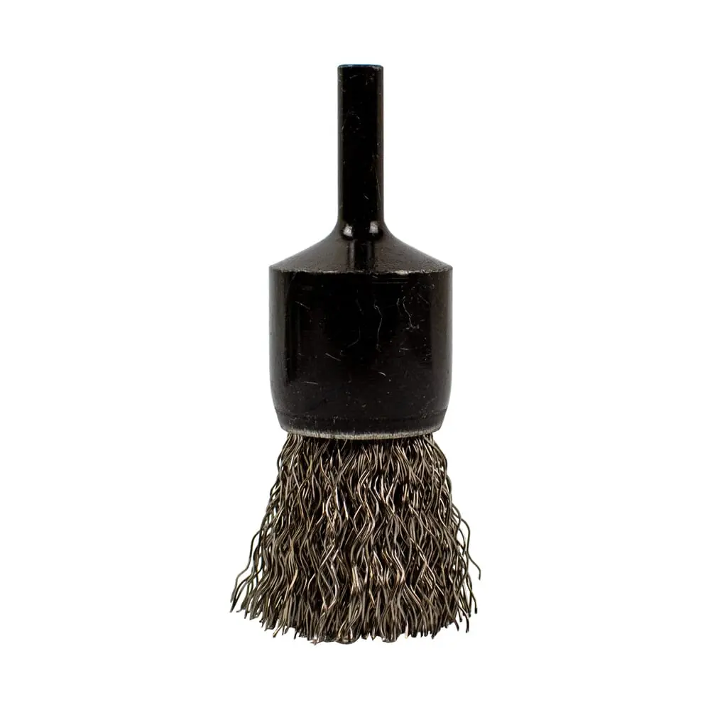 Command Pro End Brush, Crimped, Stainless Steel, 1 In X .014 In X 1/4 In 1
