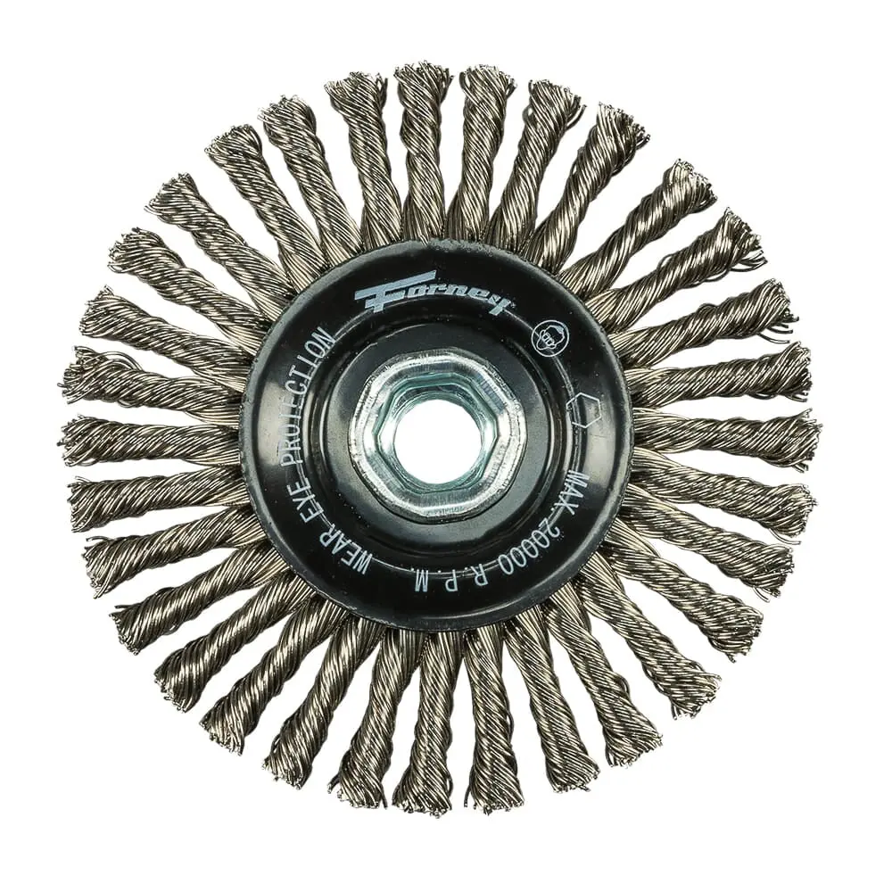 Command Pro Wire Wheel, Stringer Bead, Stainless Steel, 4 In X .020 In X 5/8 In-11 1