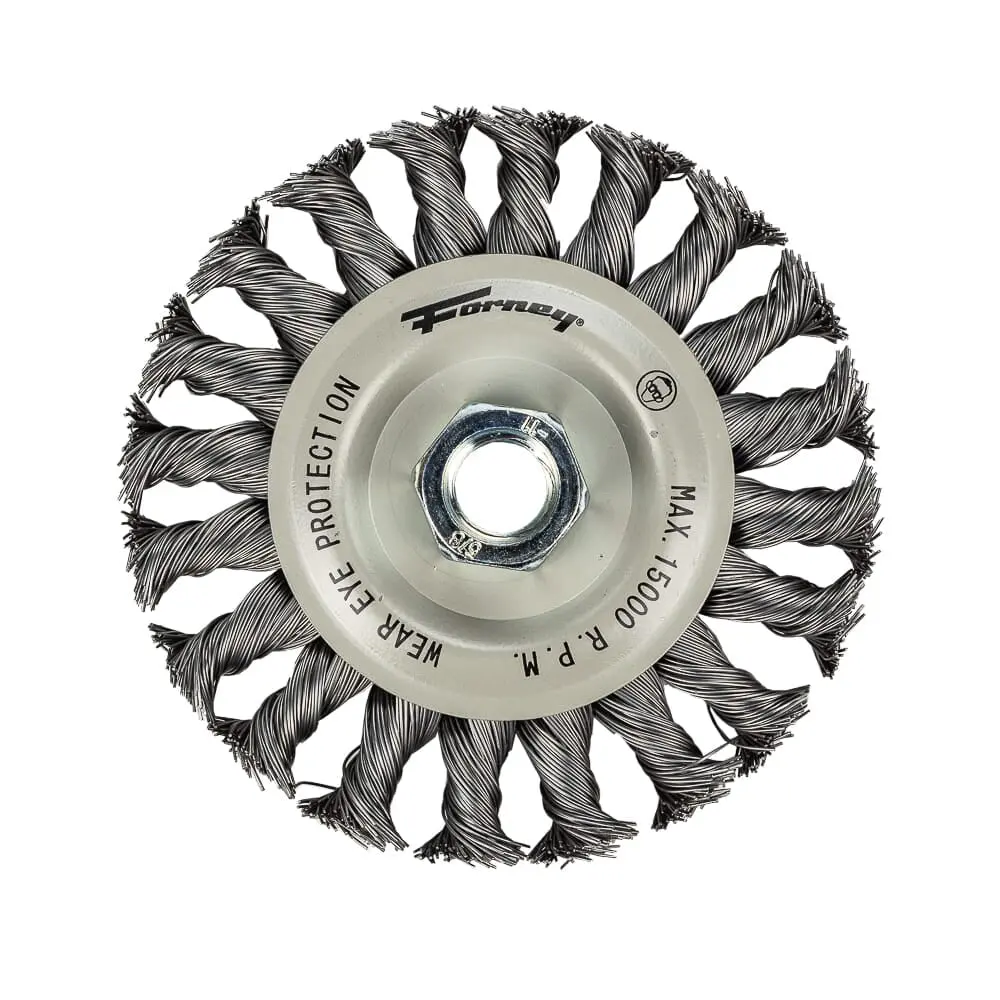 Command Pro Wire Wheel, Knotted, 4-1/2 In X .020 In X 5/8 In-11 1
