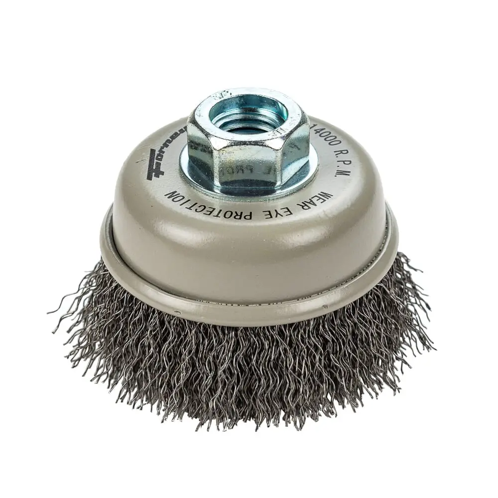Command Pro Cup Brush, Crimped, 3 In X .014 In X 5/8 In-11 1