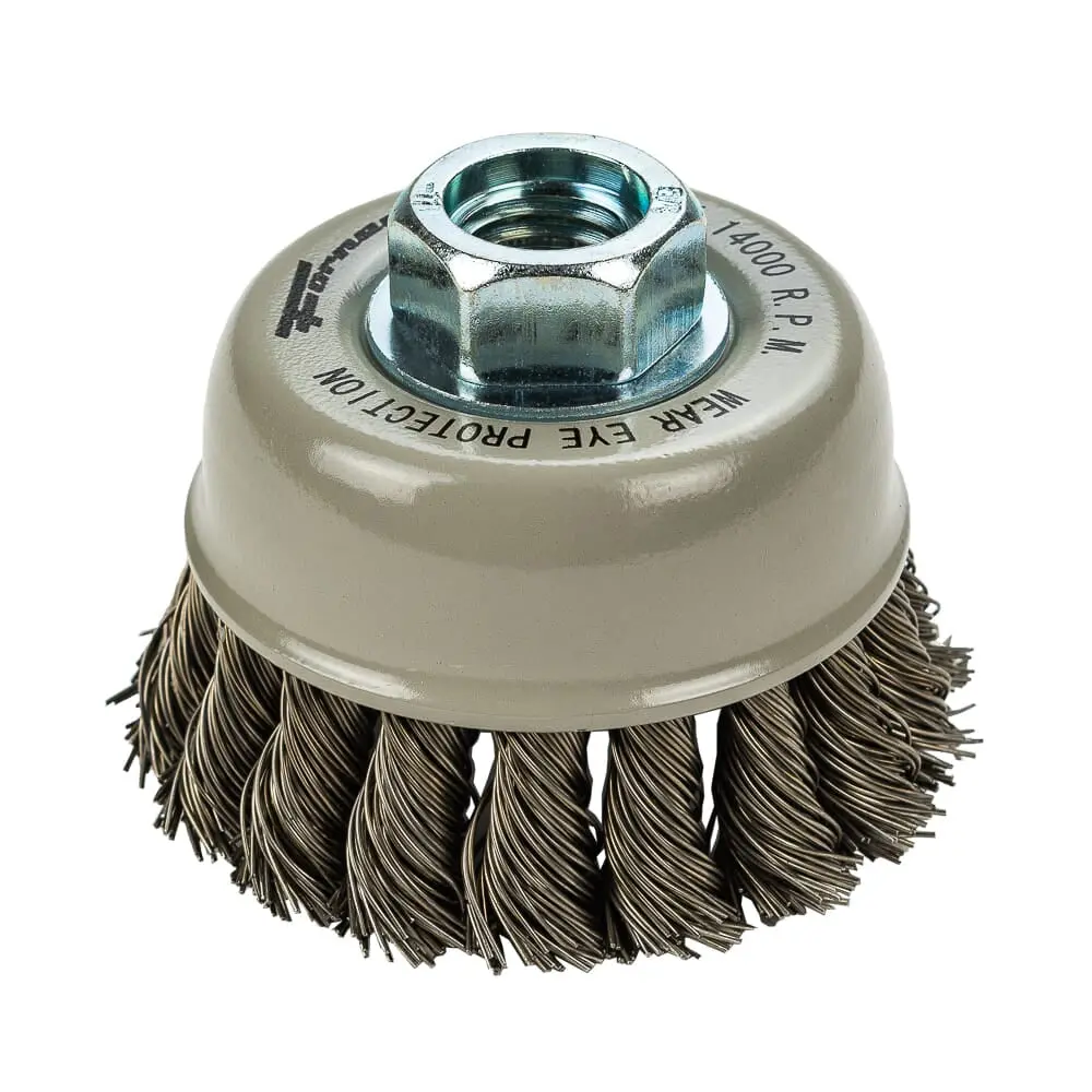 Command Pro Cup Brush, Knotted, 2-3/4 In X .020 In X 5/8 In-11 1
