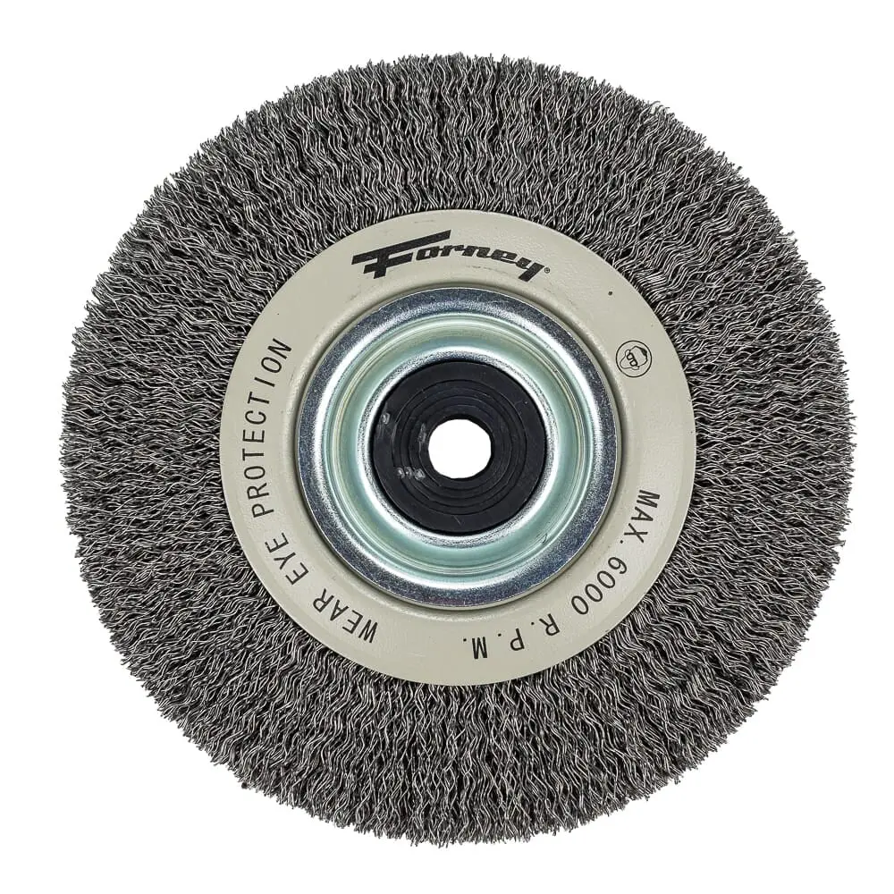 Command Pro Wire Wheel, Crimped, 6 In X .014 In X 1/2 In - 5/8 In 1