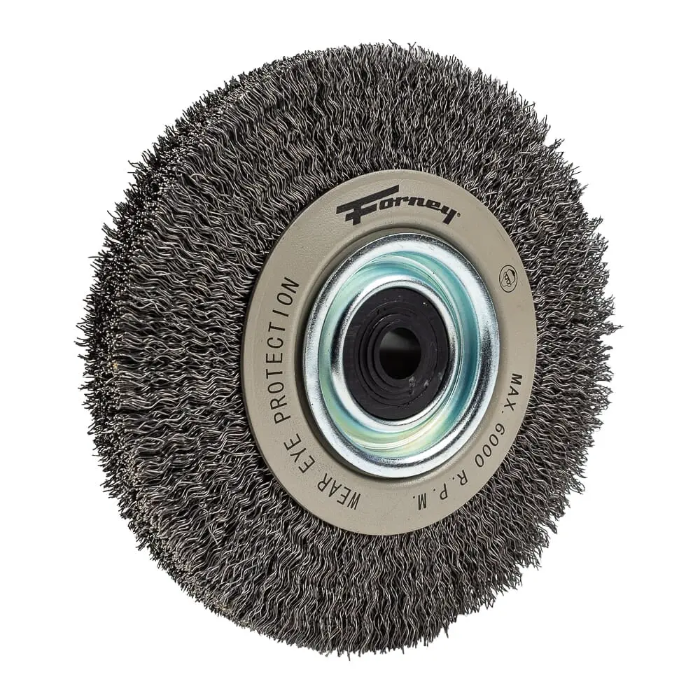 Command Pro Wire Wheel, Crimped, 6 In X .014 In X 1/2 In - 5/8 In 1
