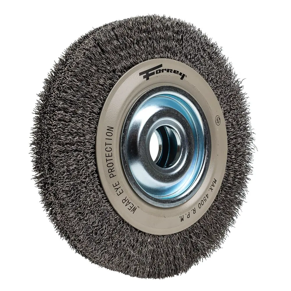 Command Pro Wire Wheel, Crimped, 8 In X .014 In X 1/2 In - 5/8 In 1