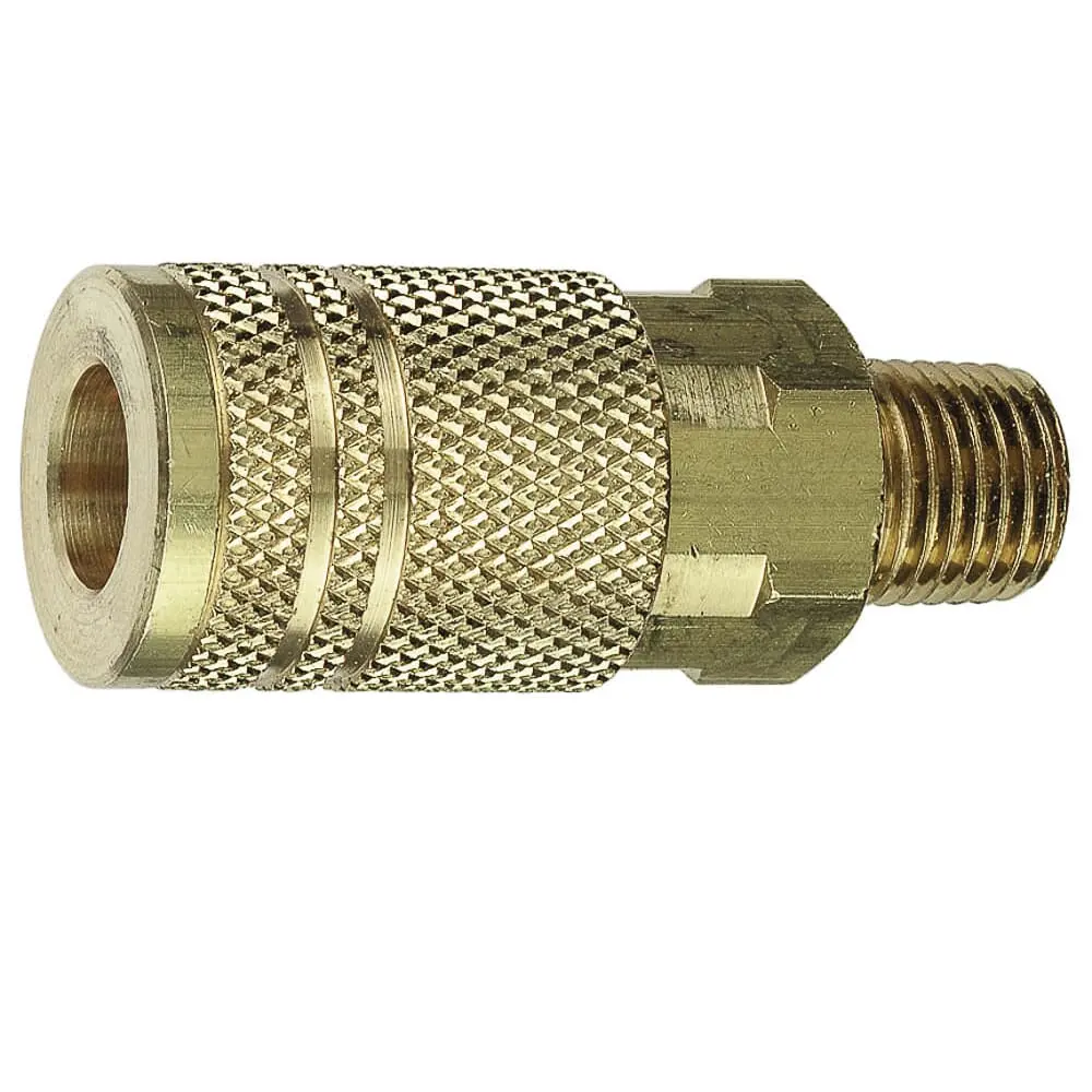Ind/Milton Style Coupler, 1/4 In X 1/4 In Mnpt 1