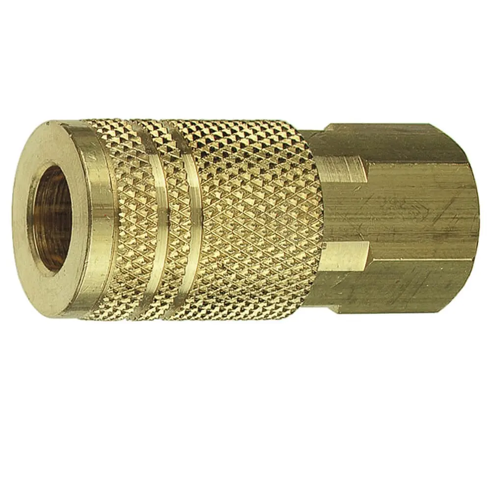 Ind/Milton Style Coupler, 1/4 In X 1/4 In Fnpt 1
