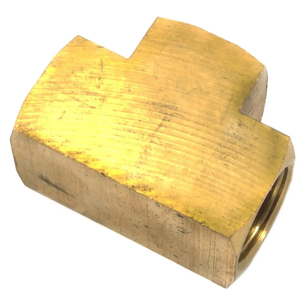 Brass Tee, 3/8 In Npt 1