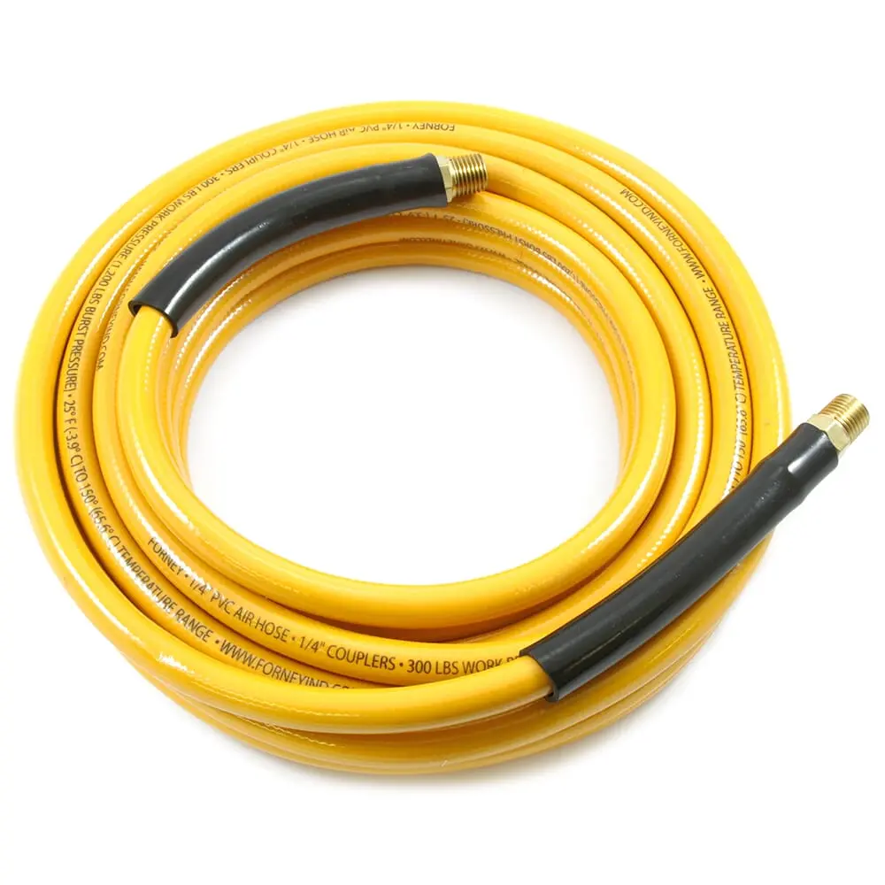 Pvc Air Hose, Yellow, 1/4 In X 25Ft 1