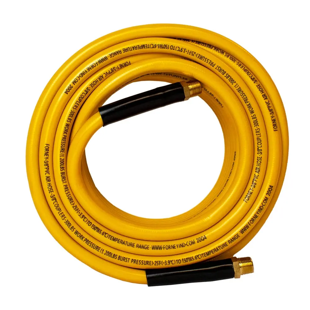 Pvc Air Hose, Yellow, 3/8 In X 50Ft 1