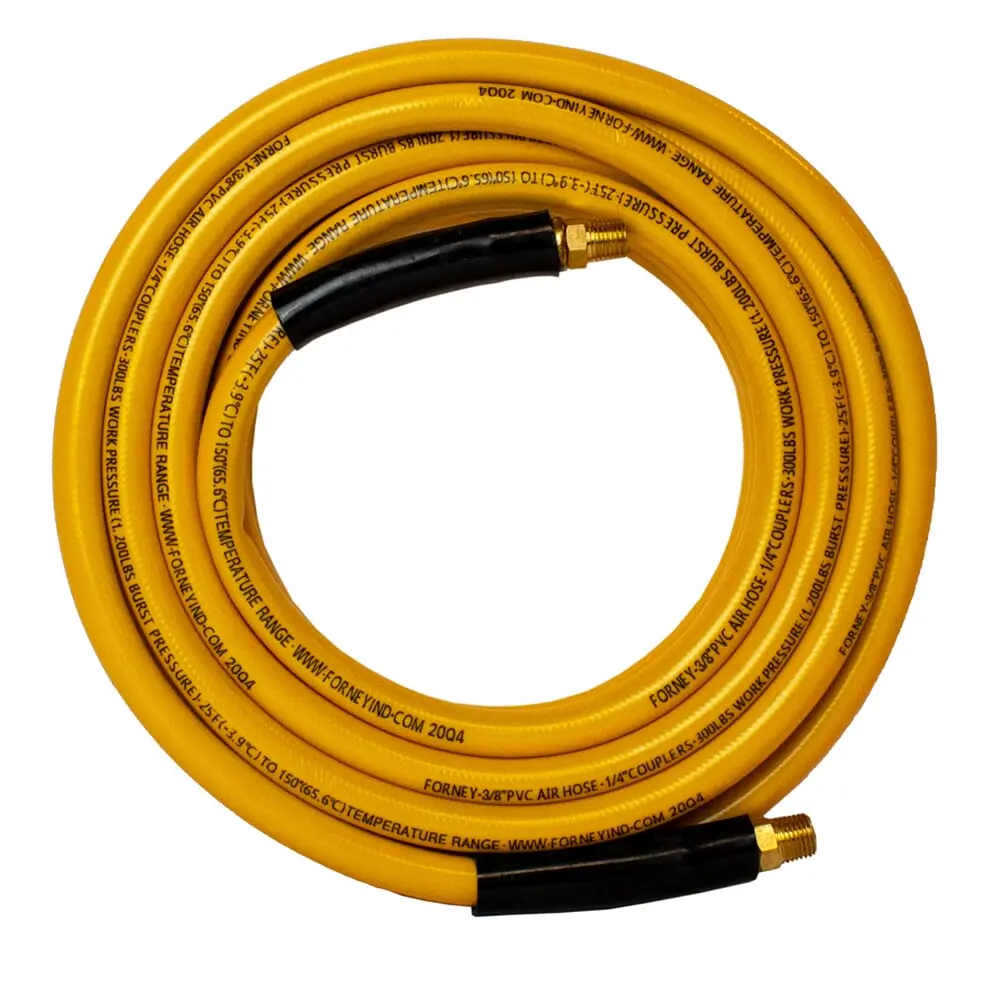 Pvc Air Hose, Yellow, 3/8 In X 25Ft 1