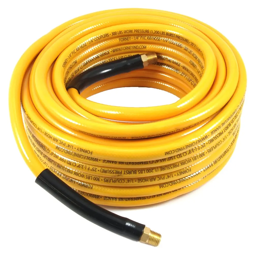 Pvc Air Hose, Yellow, 1/4 In X 100Ft 1