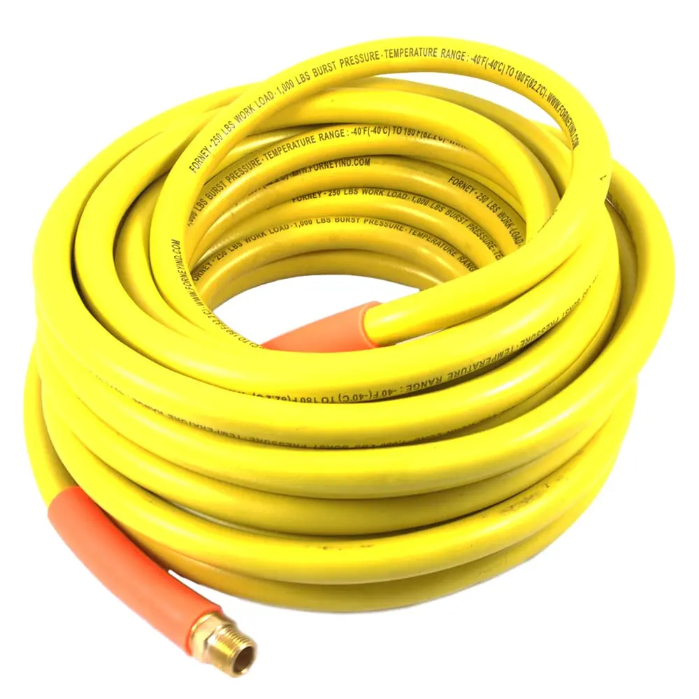 Air Hose, Yellow Rubber, 3/8 In X 50Ft 1