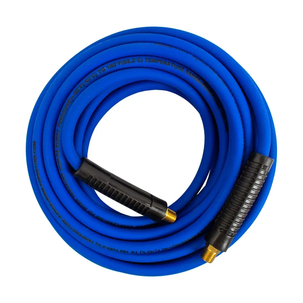 1/4 In X 50Ft Hybrid (Blue) Air Hose With 1/4 In Mnpt Fittings 1