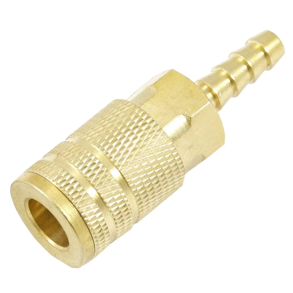 Ind/Milton Style Coupler, 1/4 In X 1/4 In Hose Barb 1