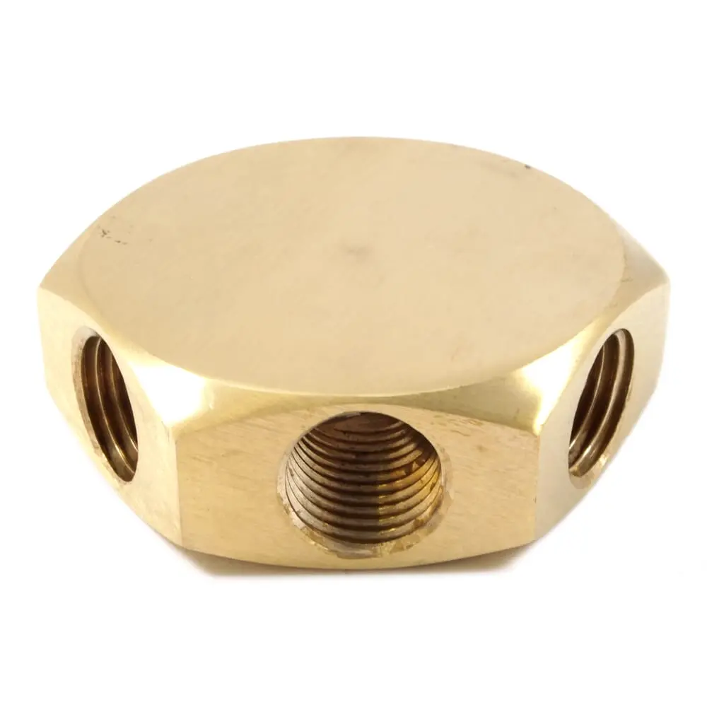 Manifold, Brass, 3-In-1, 1/4 In Npt 1
