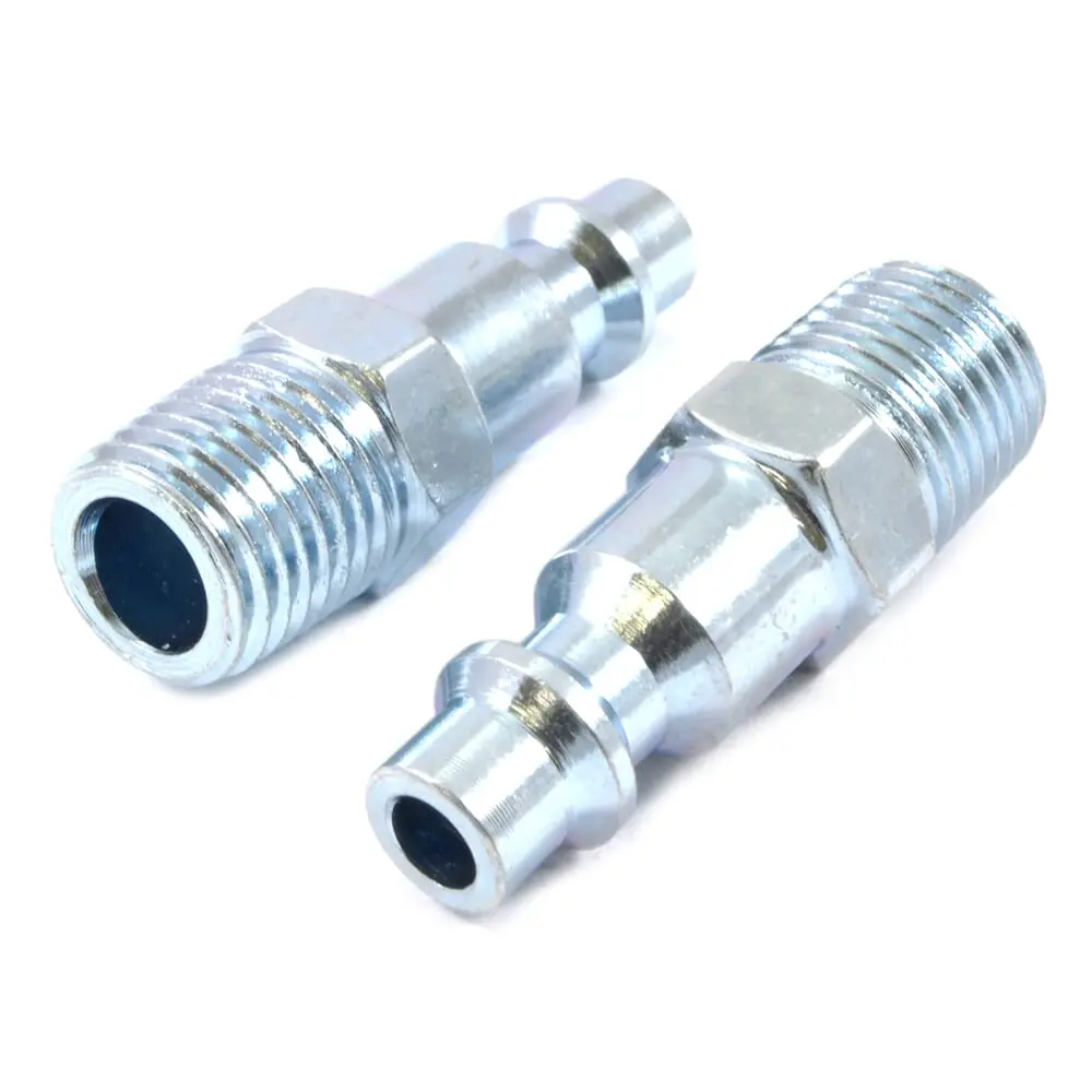 Industrial/Milton Style Plug, 1/4 In X 1/4 In Mnpt (2-Pack) 1