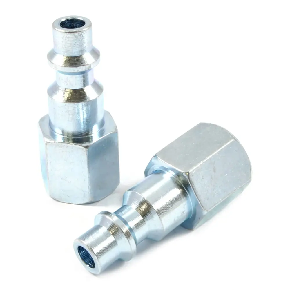 Industrial/Milton Style Plug, 1/4 In X 1/4 In Fnpt (2-Pack) 1