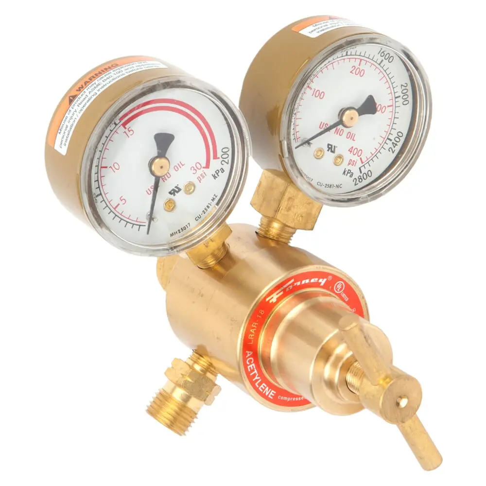 150 Series Acetylene Regulator, 1-1/2 In Rear Mount 1