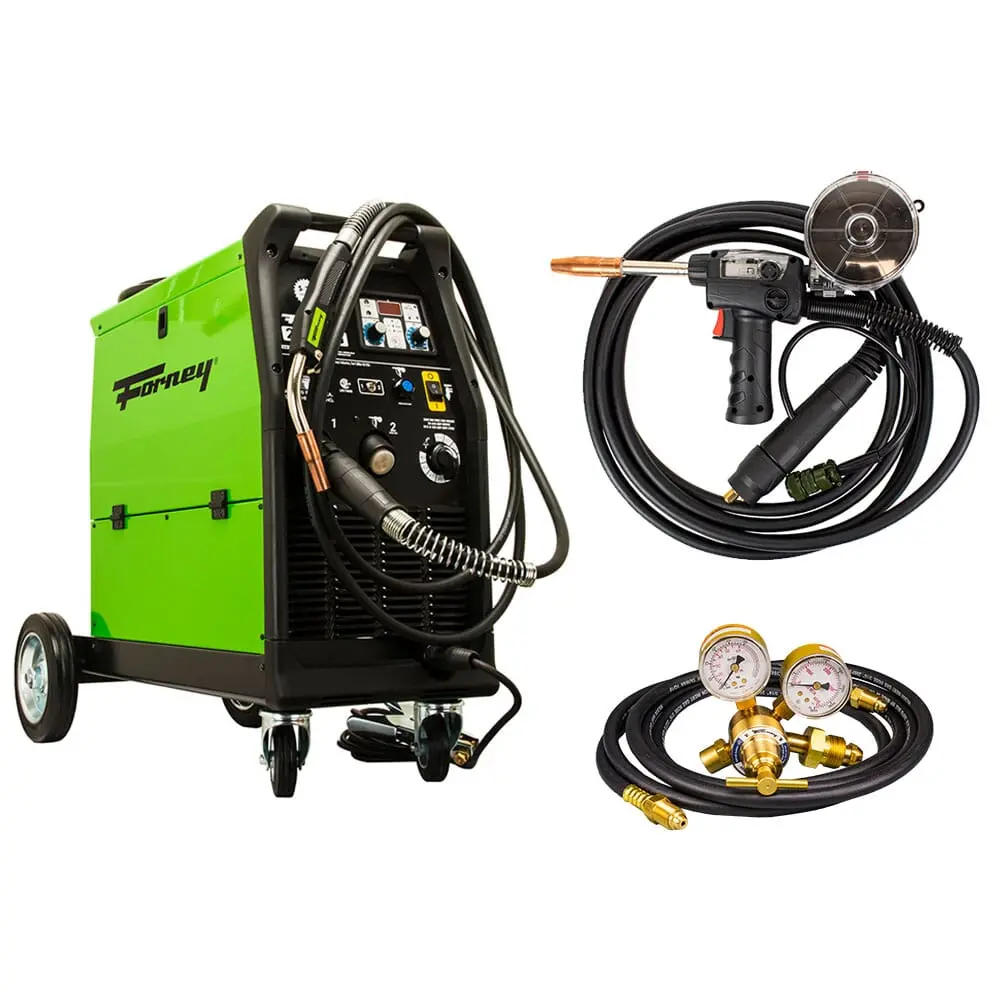 Forney® 242 Dual Mig Welder, 250 Amp Spool Gun, And Argon/Co2 Regulator With 10 Ft Hose Package 1