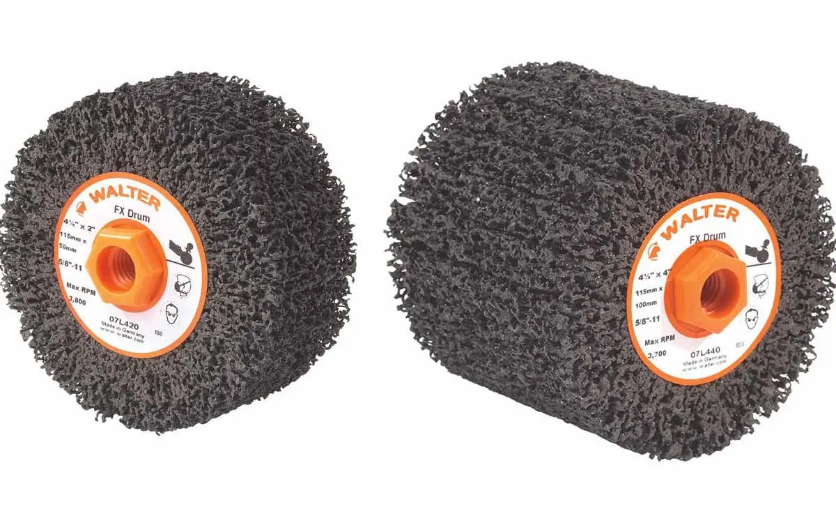 Walter 07L420 4" X 2" Coarse Spin-On Fx Cleaning And Finishing Drum 1
