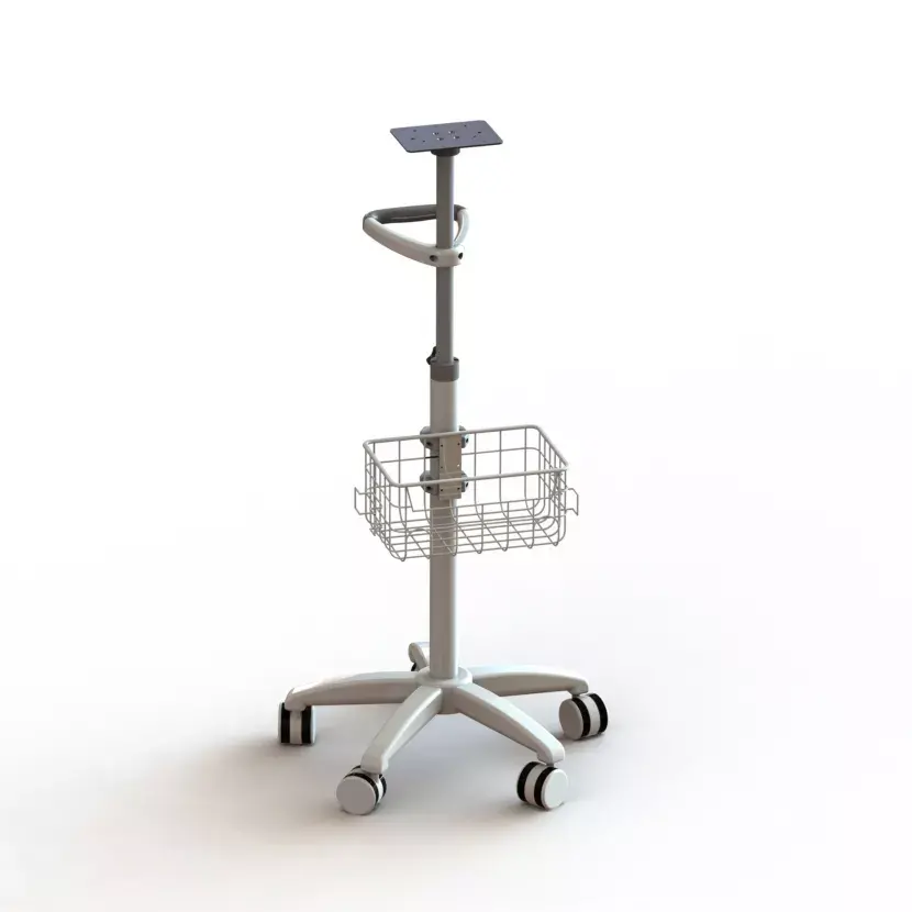 Economical Height Adjustable Patient Monitor Trolley Cart For Hospital Clinics Dentist 1