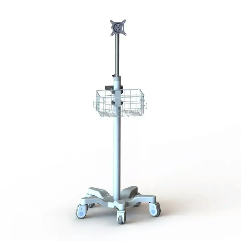 Customized Height Adjustable Patient Monitor Stand Rolling Medical  Cart 1