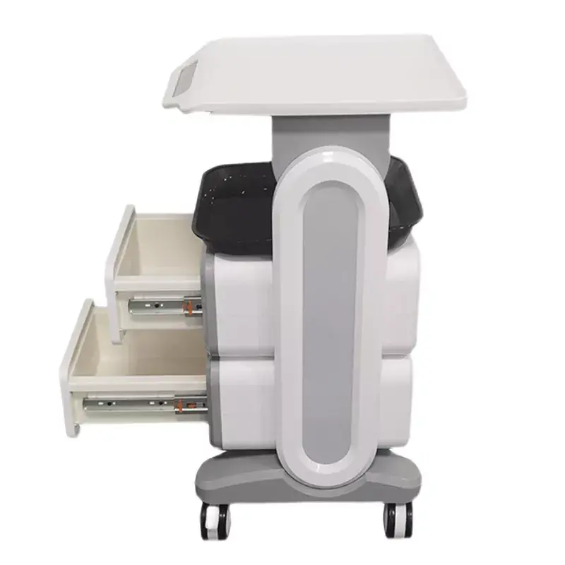 High Quality Mobile Medical Dental Trolley Cart With Two Or One Drawer 2