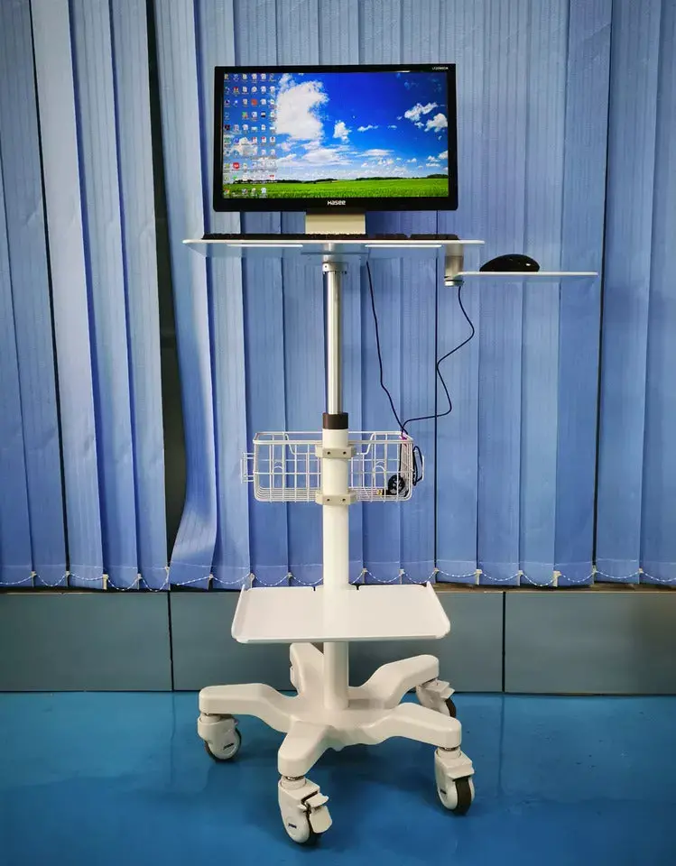 Hospital Mobile Computer Trolley Cart For Office / Dental / Medical Use 1