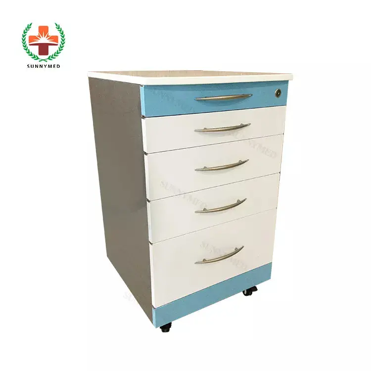 Mobile 5-Drawers Single Stainless Steel Medical Dental Cabinet,480*505*820Mm 1