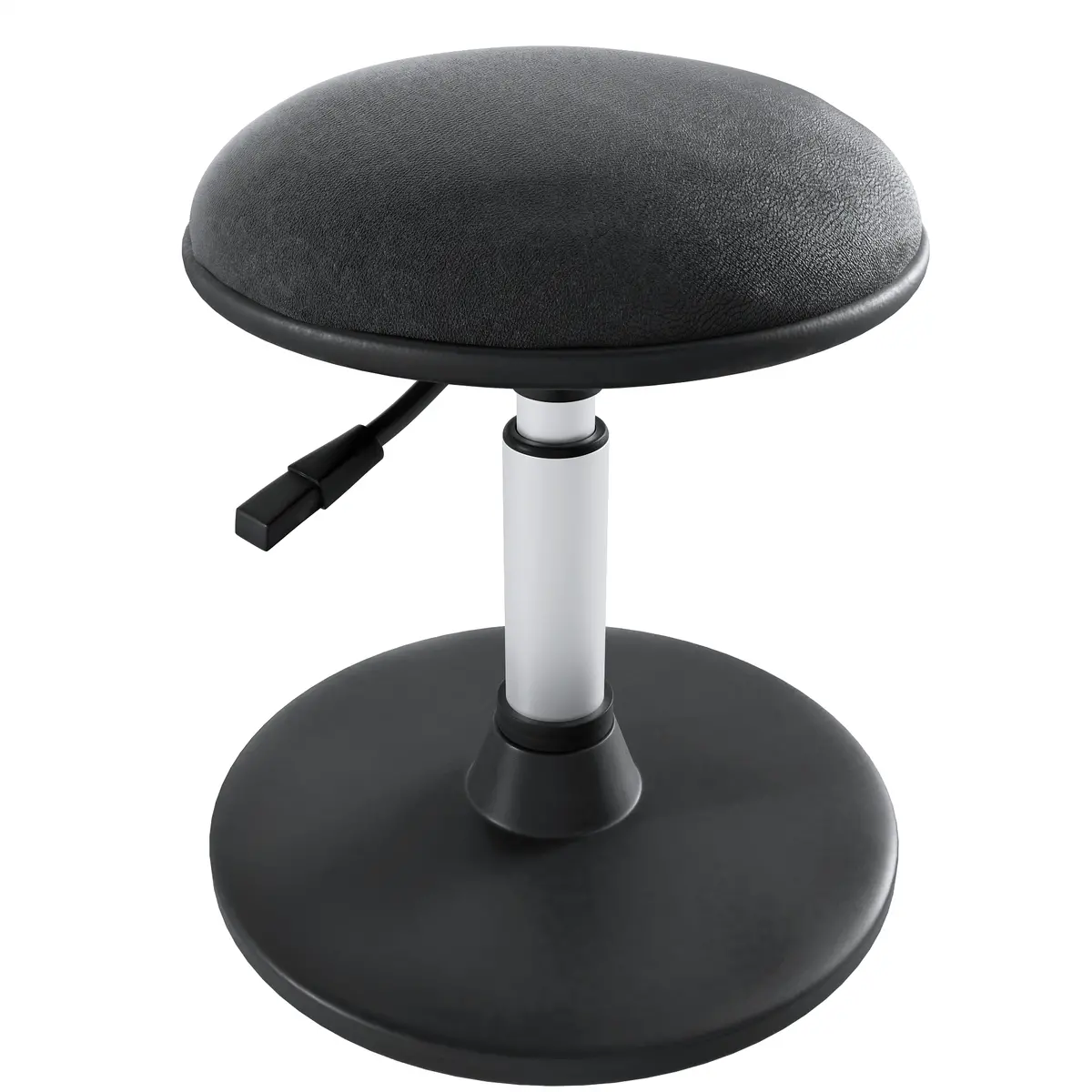 Ergonomic Height Adjustable Round Stool With Comfortable Seat, Work Stool Home Office Stool, Black (R804) 1
