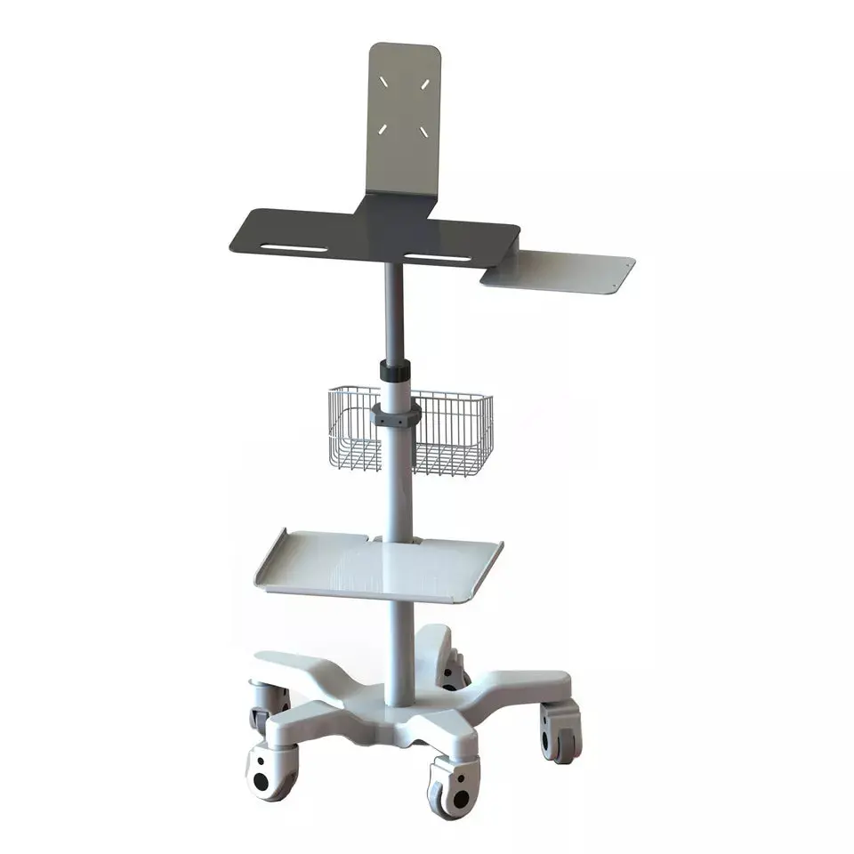 Hospital Mobile Computer Trolley Cart Computer Workstation Medical Nursing Trolley 1