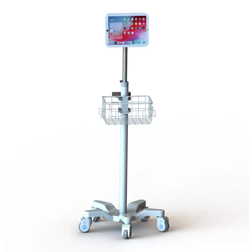 Height Adjustable Patient Rolling Medical Tablet / Ipad Cart 1