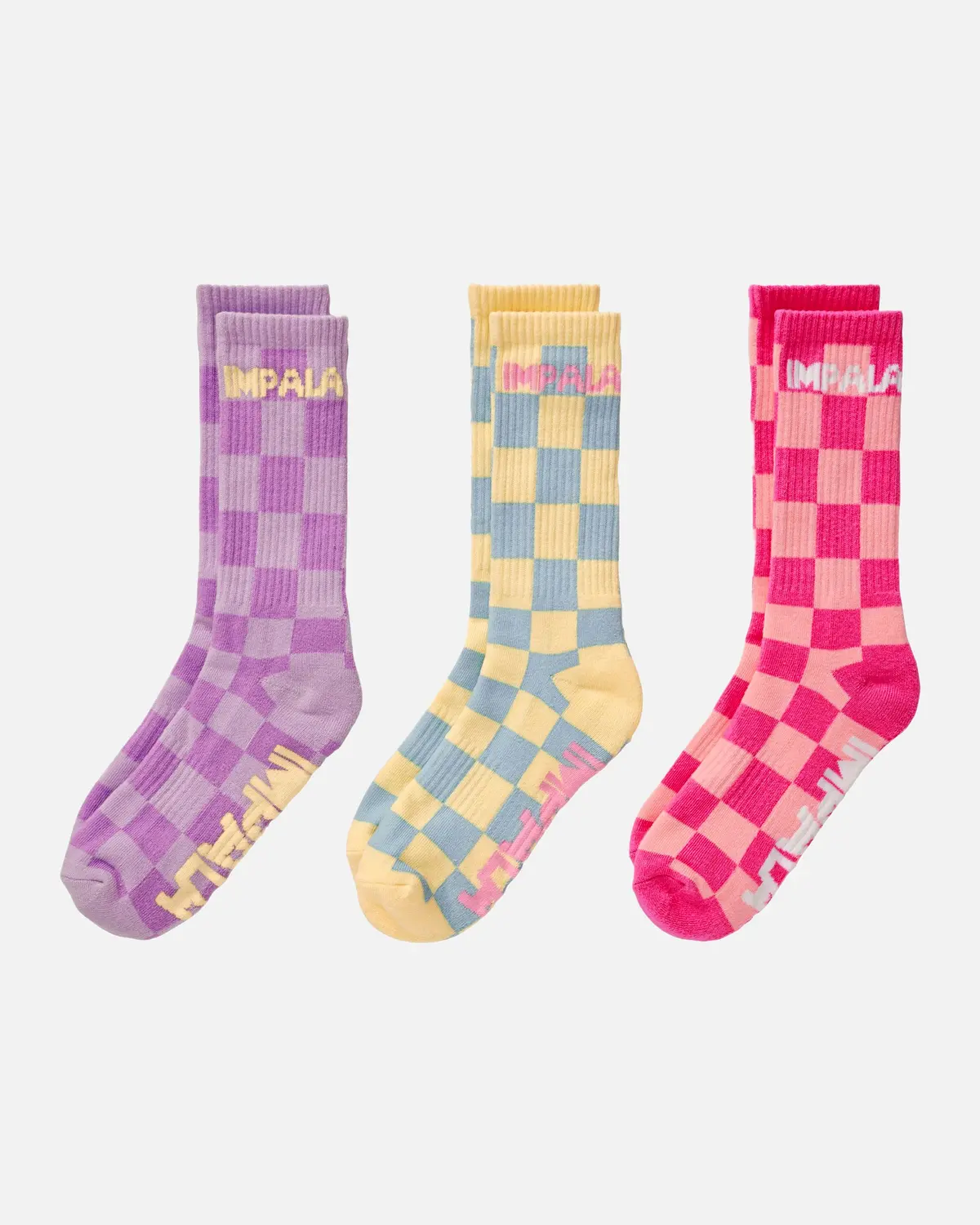 Impala Skate Sock 3Pk - Check 1