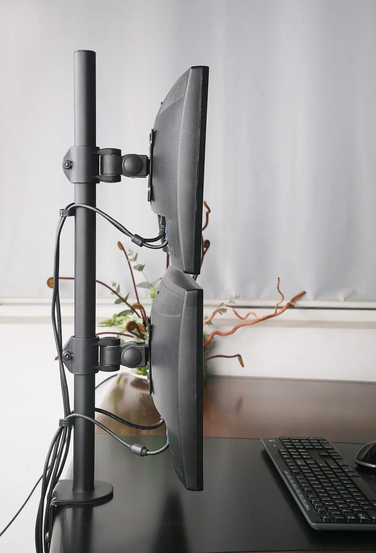 Dual Vertical Monitor Arm Clamp Type 1