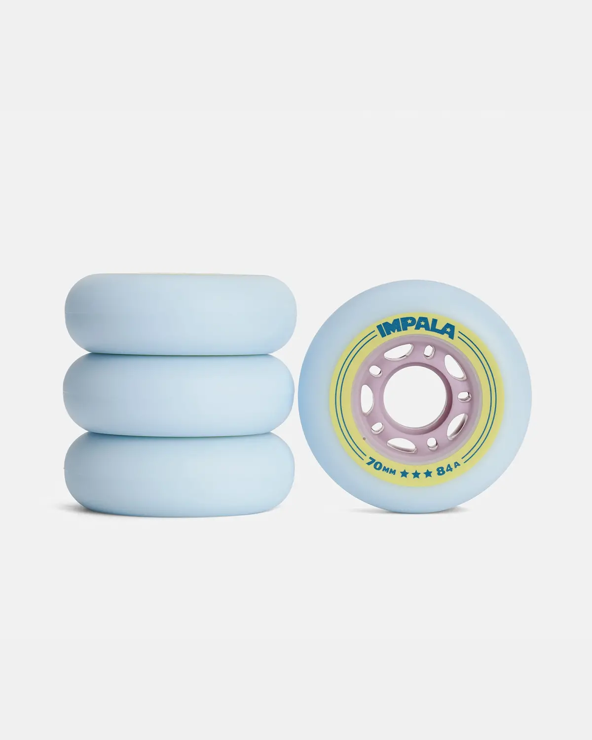 Impala Inline Wheel 4Pk - Sky Blue/Yellow 1