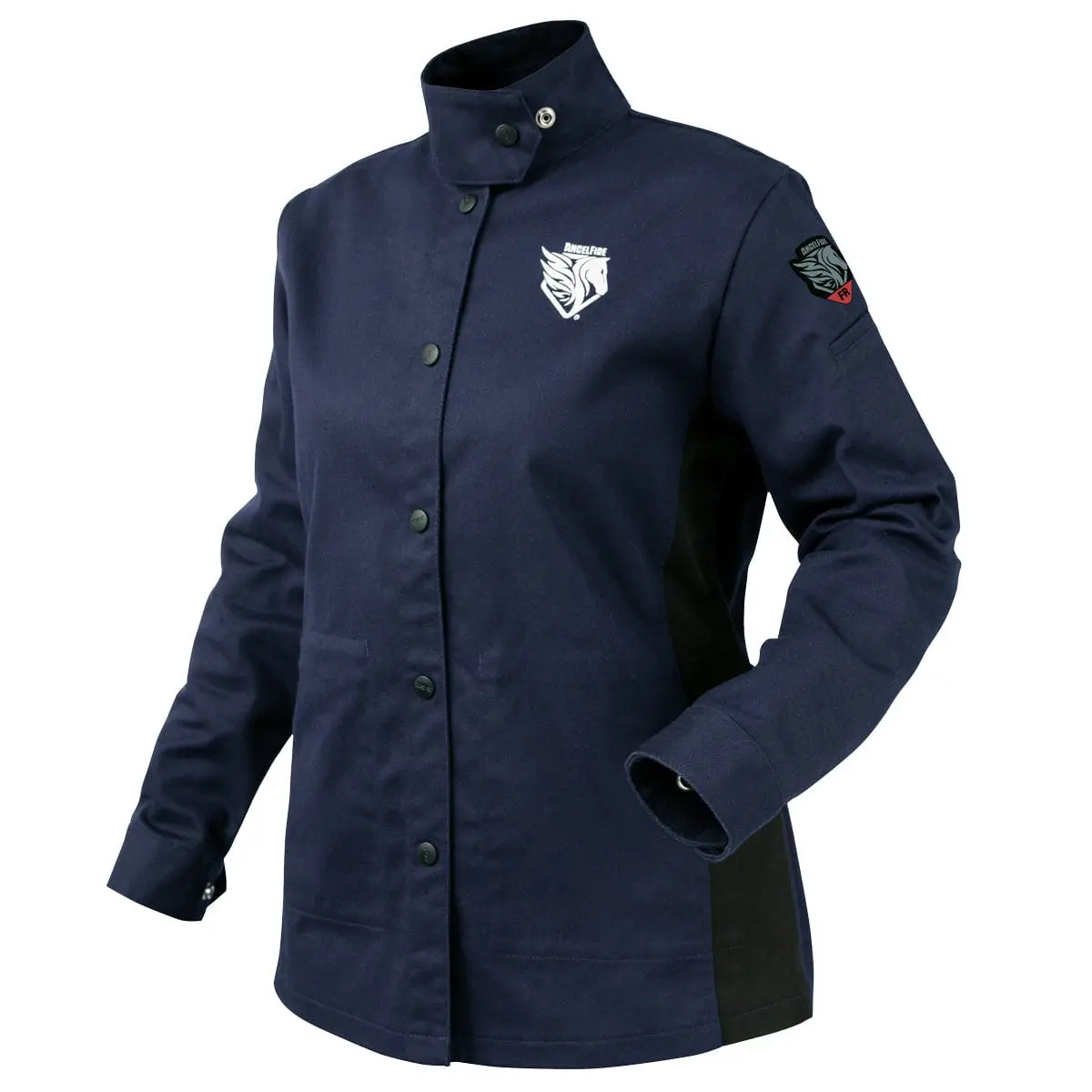 Angelfire® Women's Fr Cotton Welding Jacket, Navy & Black 1