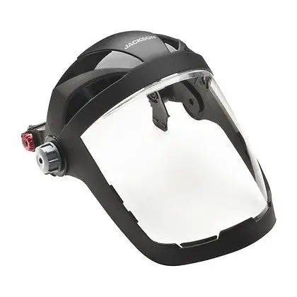 14220 Jackson Safety Quad™ 500 Face Shield, Ratcheting, Anti-Fog, Clear 1
