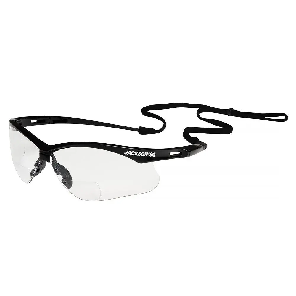 50041 Jackson Safety Sg Safety Glasses, Customizable, Clear, Wrap Around 1