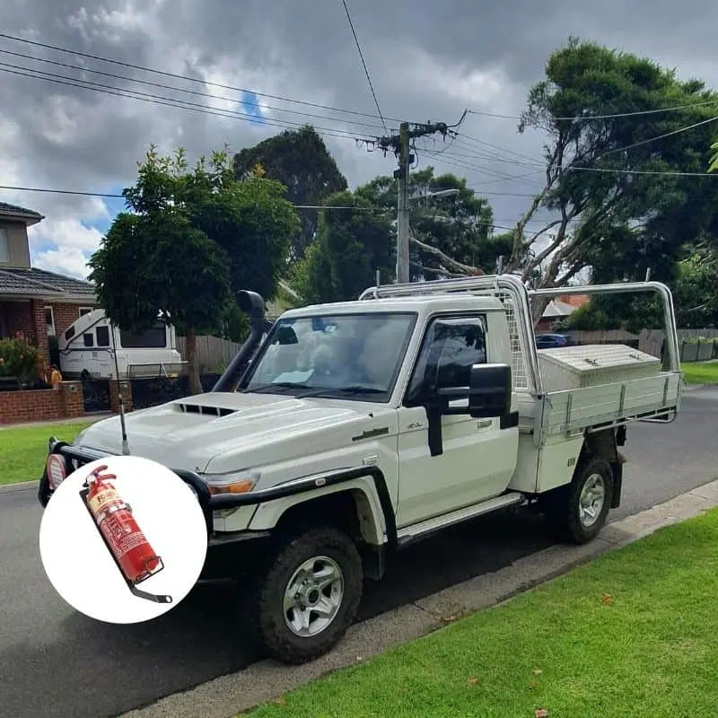 Toyota Landcruiser 79 Single Cab (2017+) Fire Extinguisher Bracket 1