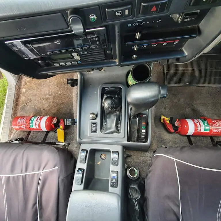 Toyota Landcruiser 80 Series Fire Extinguisher Bracket 2