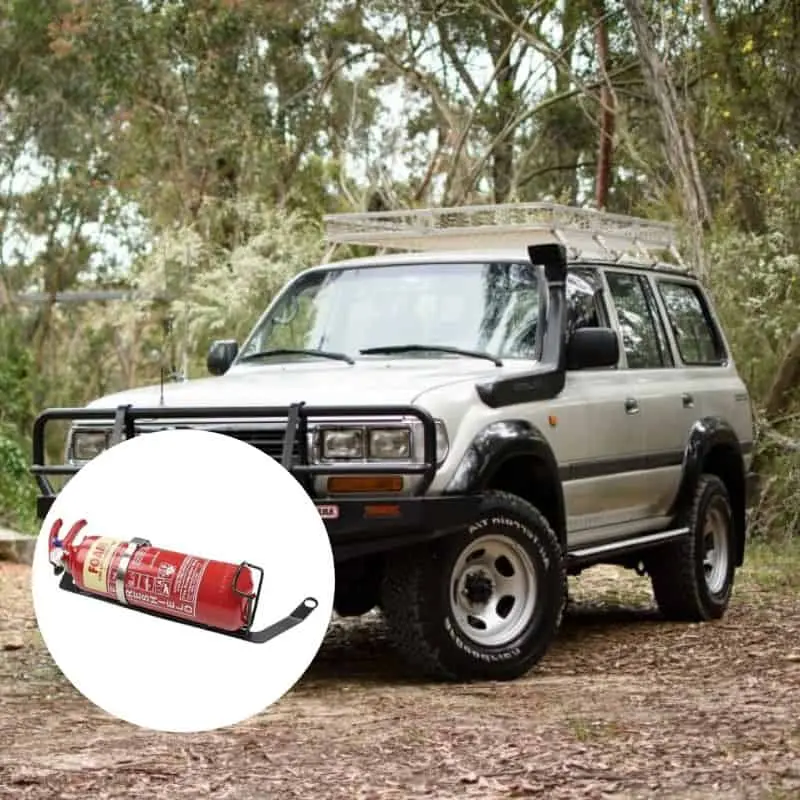 Toyota Landcruiser 80 Series Fire Extinguisher Bracket 1