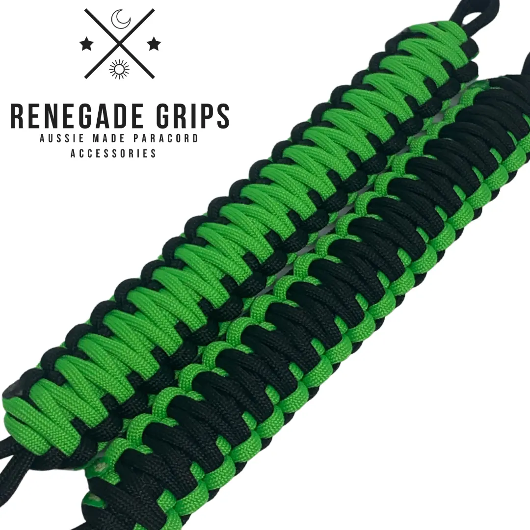 "Lime Light" Paracord Vehicle Grips 1