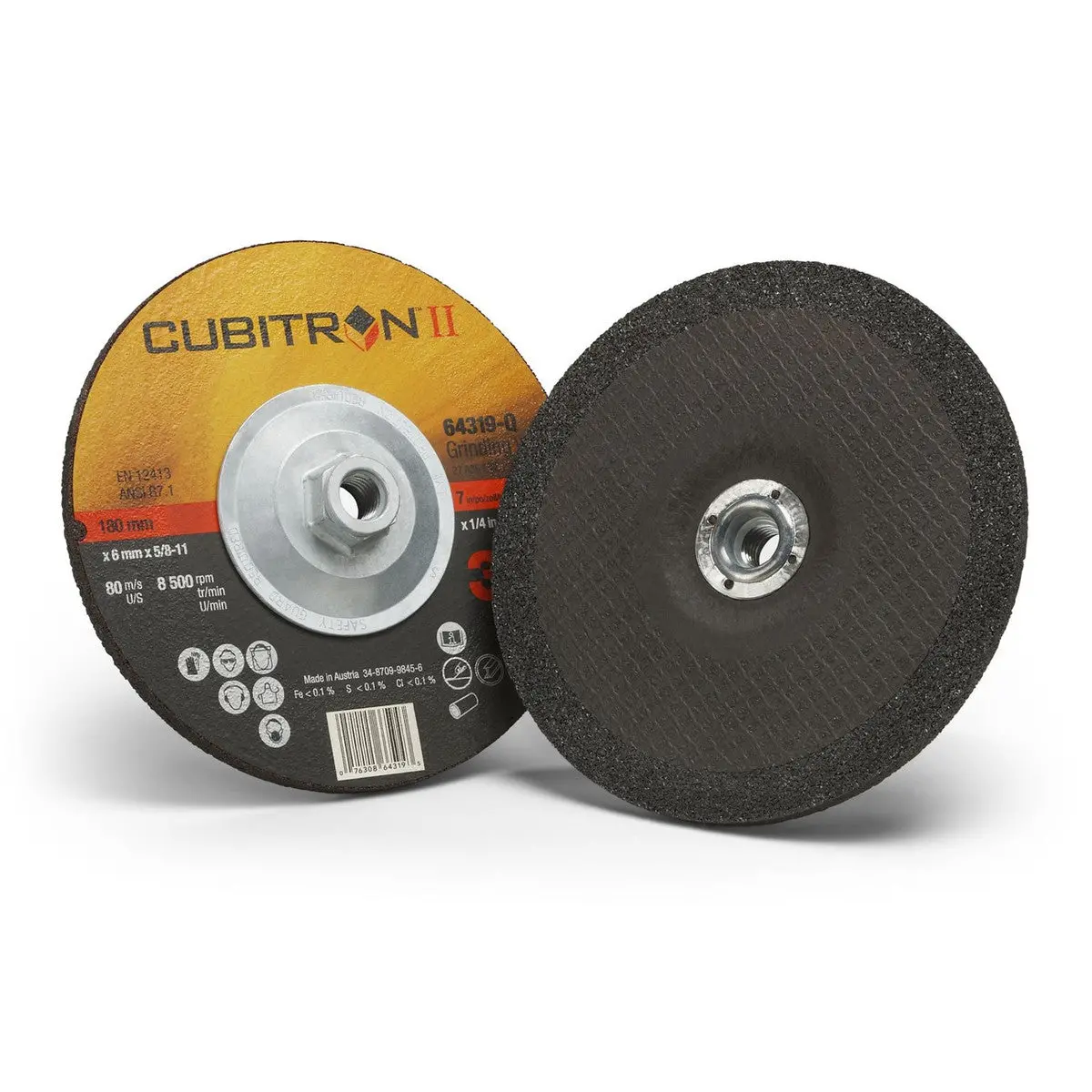 7100103317 3M™ Cubitron™ Ii Wheel, Depressed Center, Right Angle, 7 Inch Dia 5/8-11 1