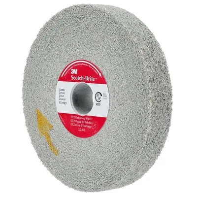 Scotch-Brite™ Ex2 Deburring Wheel, X2-Wl, 8A Medium, 6 In X 1 In 1