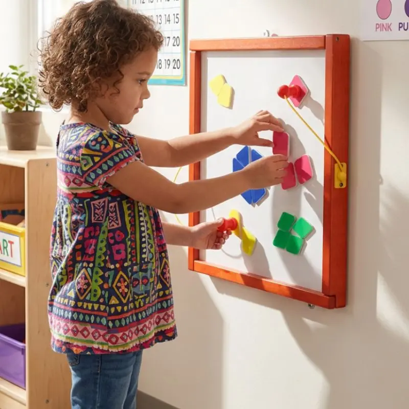 Magnetic Mix Up Shapes Wall Activity Toy 1