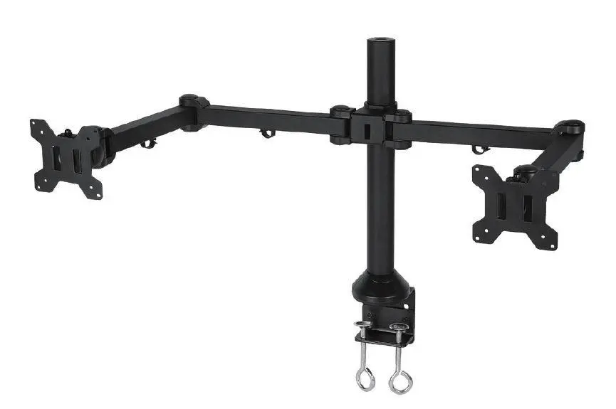 Triple Monitor Mount, 3 Computer Screen Desk Stand With Clamp, Fits Up To 38 Inch Displays, Universal Vesa Pattern 75X75 And 100X100, Black (2Hdc-N) 1