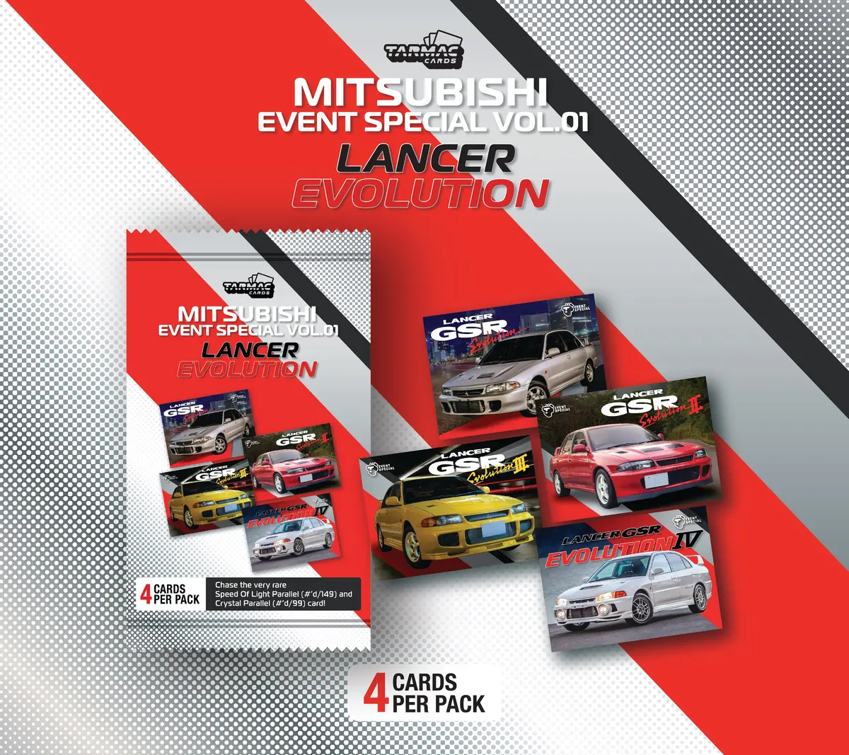 Event Special Mitsubishi Vol.01 - Lancer Evolution Pack - Tarmac Cards 1