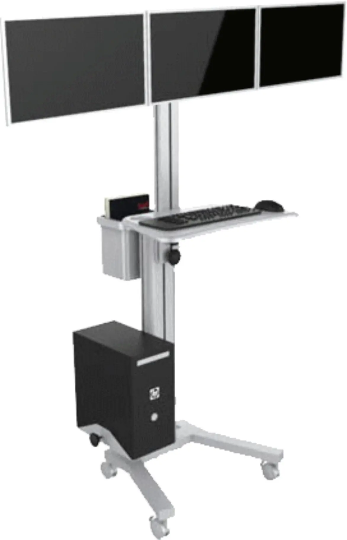 Triple Computer Mobile Cart (Mct09-C) 1