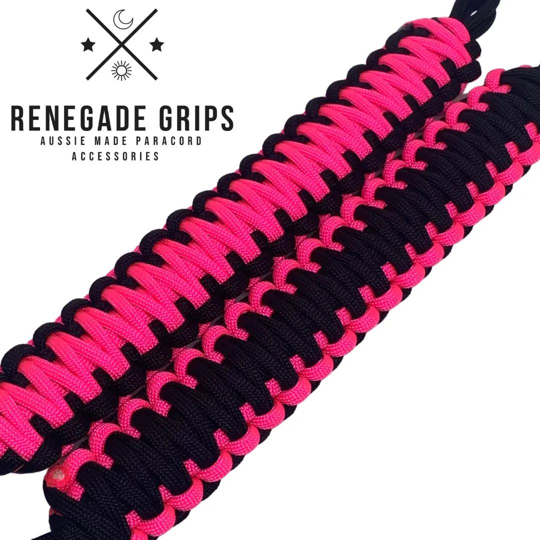 "Pink Delight" Paracord Vehicle Grips 1
