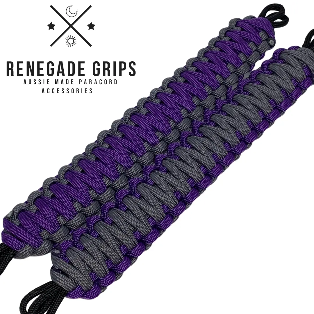 "Purple Haze" Paracord Vehicle Grips 1